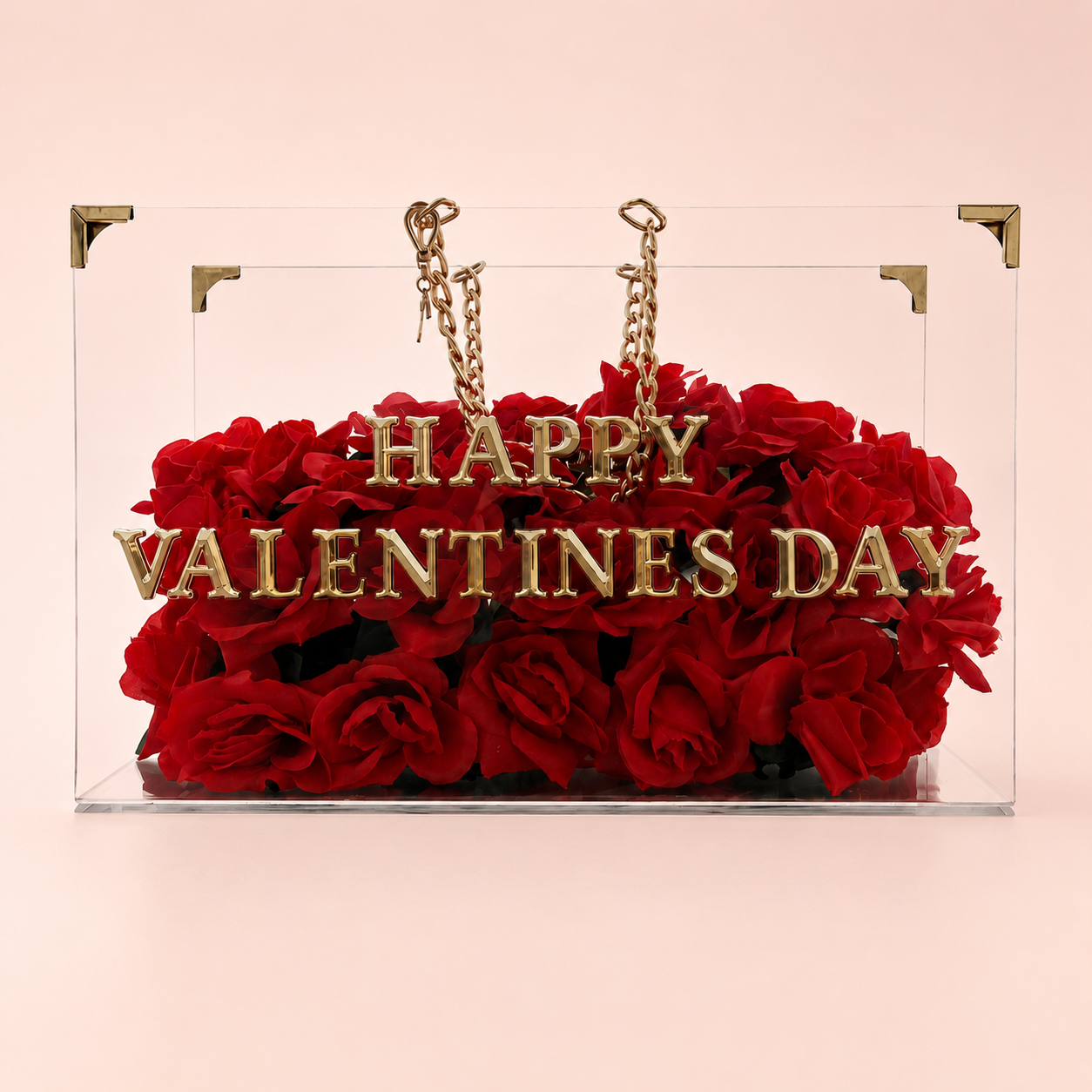 Be My Valentine – Red Rose Luxury Acrylic Bag