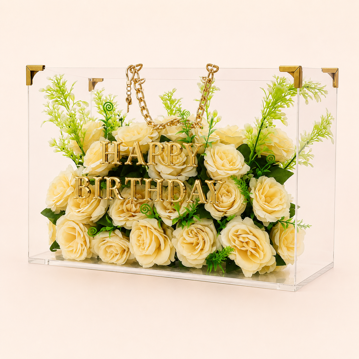 Birthday Bloom – Luxury Acrylic Rose Bag