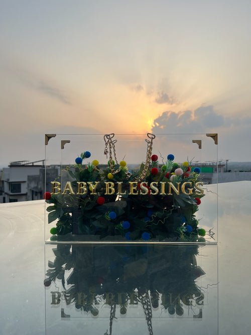 Flora Luxe Baby Blessings personalised floral bag
