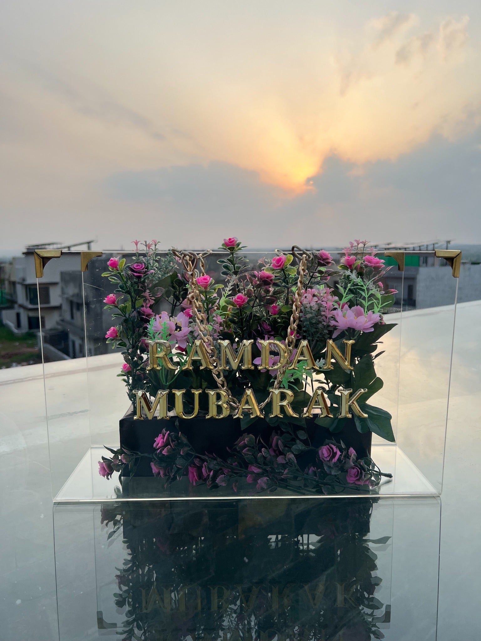 Flora Luxe Ramadan Mubarak floral bag